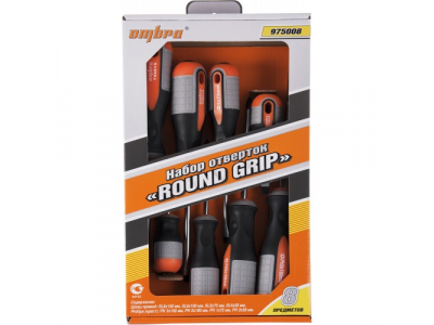 Набор отверток ROUND GRIP 8 пр., Ombra 975008 от OMBRA Набор отверток ROUND GRIP 8 пр., Ombra 975008