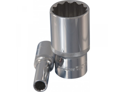 Головка торцевая 12 гранная глубокая 1/2"DR 21мм., Ombra 112221 от OMBRA Головка торцевая 12 гранная глубокая 1/2"DR 21мм., Ombra 112221