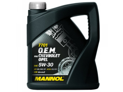 MANNOL 7701 O.E.M. 5W-30 for Chevrolet Opel 4L от MANNOL MANNOL 7701 O.E.M. 5W-30 for Chevrolet Opel 4L