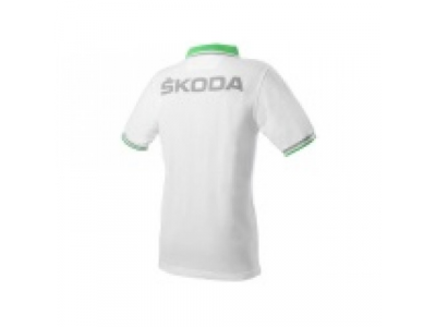 Мужская рубашка-поло Skoda Men’s Polo Shirt, White, Event от VAG Мужская рубашка-поло Skoda Men’s Polo Shirt, White, Event