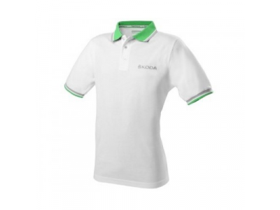 Мужская рубашка-поло Skoda Men’s Polo Shirt, White, Event от VAG Мужская рубашка-поло Skoda Men’s Polo Shirt, White, Event
