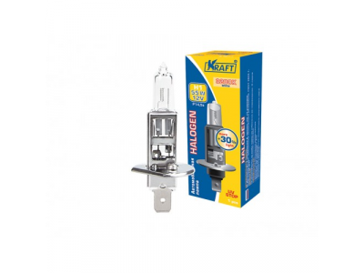 Автолампа H1 +30% 12v 55w (P14,5s) от KRAFT Автолампа H1 +30% 12v 55w (P14,5s)